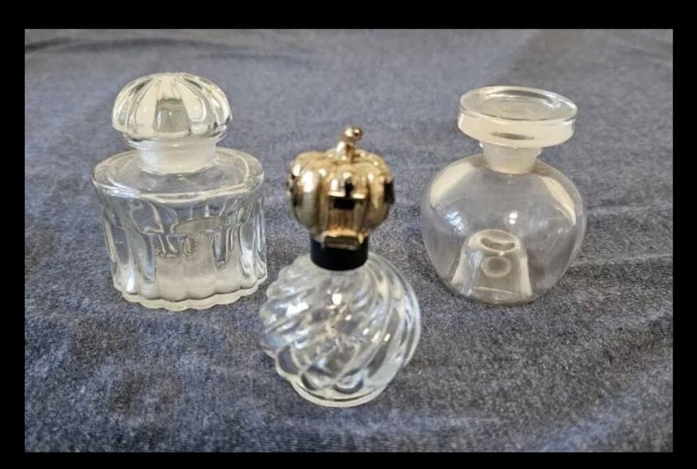 Vintage Perfume Bottle Lot Balenciaga Revillon Irice Crown French Vanity Flacon